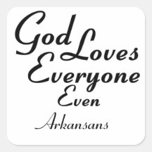 God Loves Arkansans Stickers