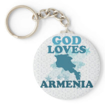 God Loves Armenia Keychains