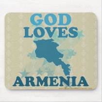 God Loves Armenia Mousepad