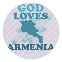 God Loves Armenia Sticker