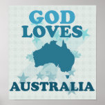 God Loves Australia Print