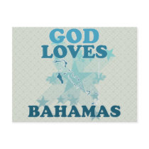 God Loves Bahamas Post Card