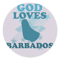 God Loves Barbados Sticker