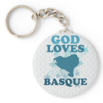 God Loves Basque Key Chains