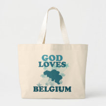 God Loves Belgium Tote Bags