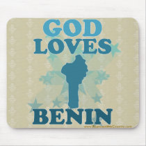 God Loves Benin Mousepad