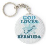 God Loves Bermuda Key Chains