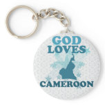 God Loves Cameroon Key Chain