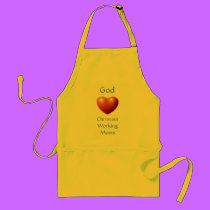 God Loves Christian Working Moms Apron