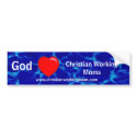 God Loves Christian Working Moms Bumper Sticker bumper stickers