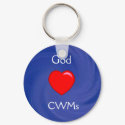 God Loves Christian Working Moms (CWMs) Keychain