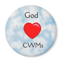 God Loves Christian Working Moms (CWMs) Magnet
