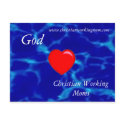 God Loves Christian Working Moms Post Card postcards