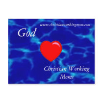 God Loves Christian Working Moms Post Card postcards