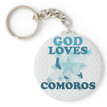 God Loves Comoros Keychain