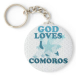 God Loves Comoros Keychain