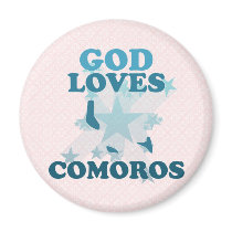 God Loves Comoros Refrigerator Magnet