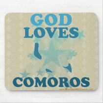 God Loves Comoros Mousepad