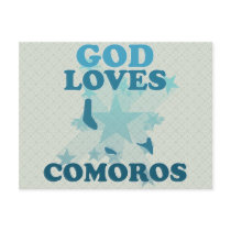 God Loves Comoros Postcard