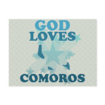 God Loves Comoros Postcard