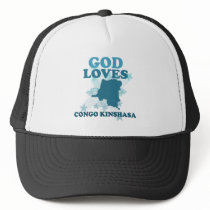 God Loves Congo Kinshasa Trucker Hats