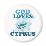 God Loves Cyprus magnets