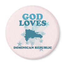 God Loves Dominican Republic Fridge Magnets