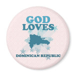 God Loves Dominican Republic Fridge Magnets