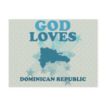 God Loves Dominican Republic Post Card
