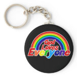 God Loves Everyone Gay Rainbow Key Chains