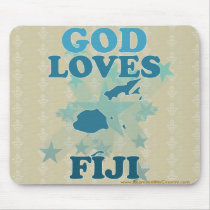 God Loves Fiji Mouse Pad