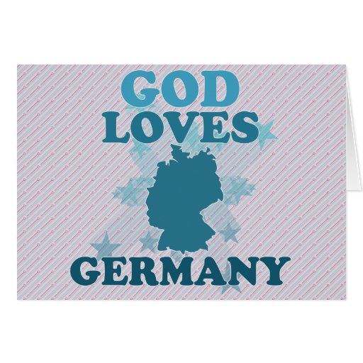 God Loves Germany Greeting Card