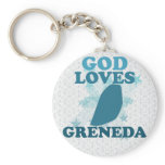 God Loves Greneda Key Chains