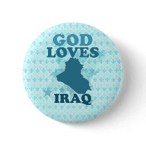 God Loves Iraq Button