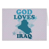 God Loves Iraq Greeting Card
