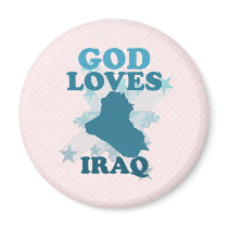 God Loves Iraq Refrigerator Magnet
