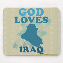 God Loves Iraq Mousepad