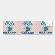 God Loves Ireland Bumper Stickers