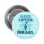 God Loves Israel Pinback Button