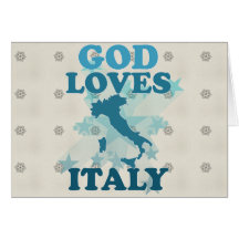 God Loves Italy Greeting Card