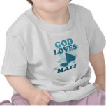 God Loves Mali t-shirts