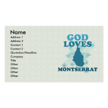 God Loves Montserrat Business Cards