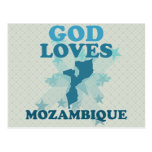 God Loves Mozambique Postcard