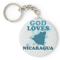 God Loves Nicaragua Key Chains