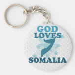 God Loves Somalia Keychains