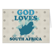 God Loves South Africa Greeting Cards