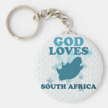 God Loves South Africa Keychain