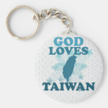 God Loves Taiwan Keychain