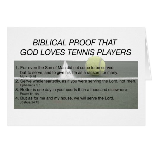 God Loves Tennis Card