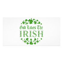 GOD LOVES THE IRISH PICTURE CARD